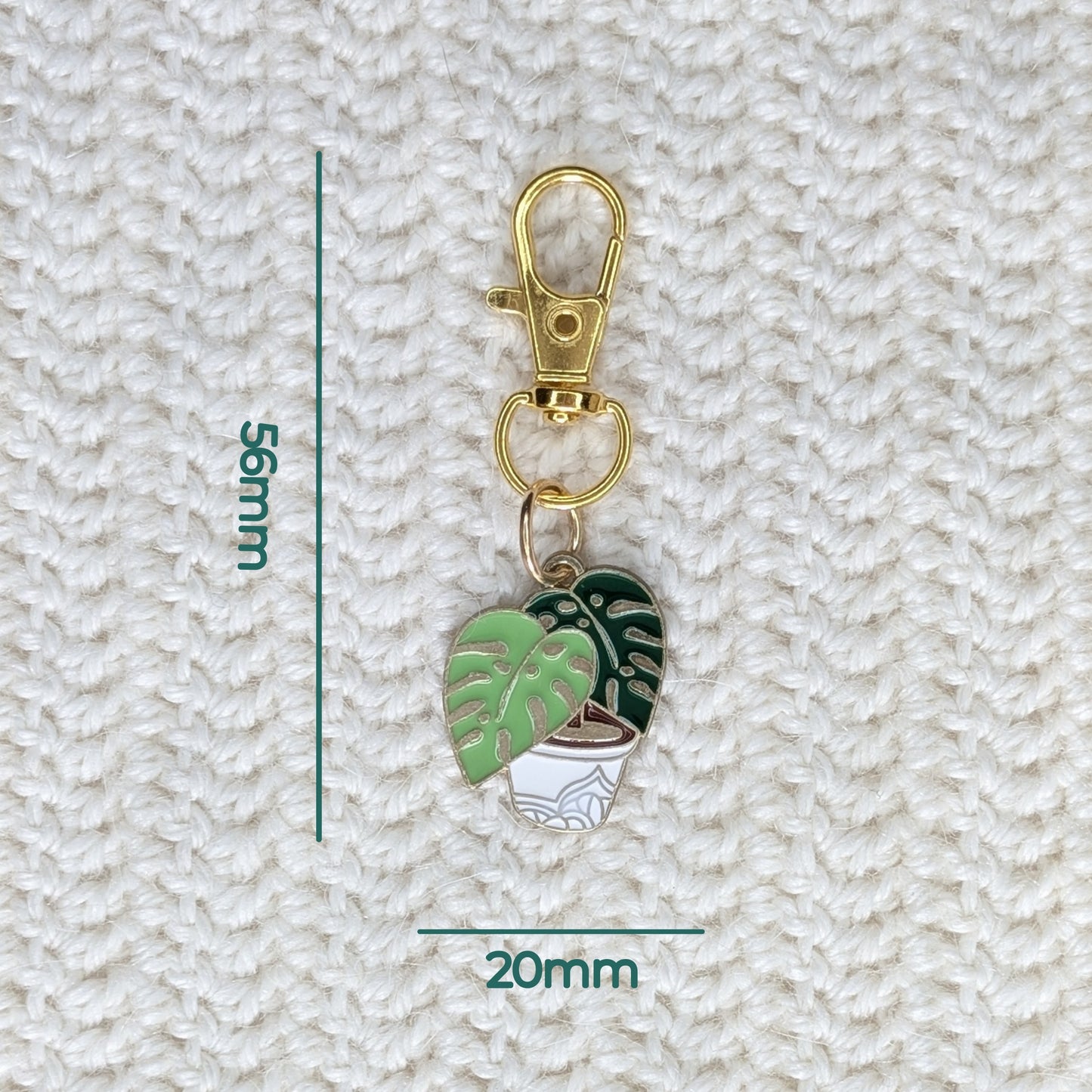 Marqueur de maille Monstera en pot – Crochet, Tricot & Porte-clés