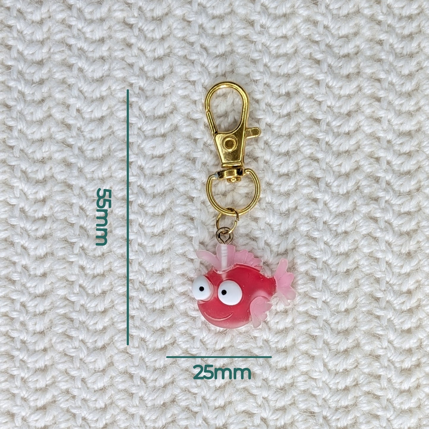 Marqueur de maille Poisson Licorne Rose – Crochet, Tricot & Porte-clés