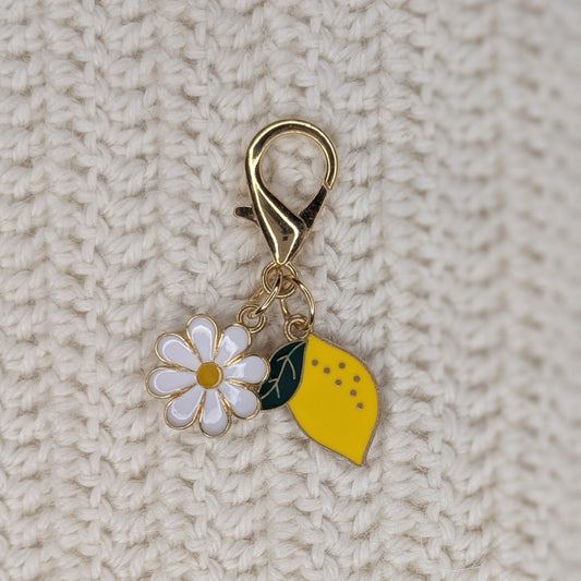 Marqueur de maille Marguerite & Citron – Crochet, Tricot & Porte-clés
