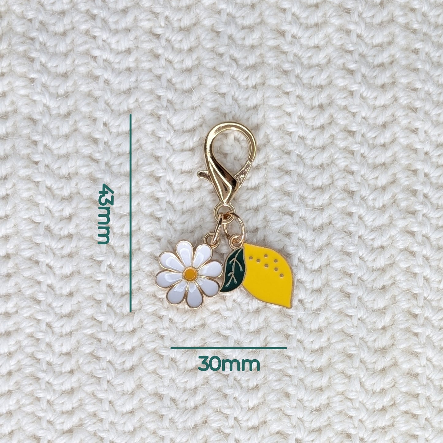 Marqueur de maille Marguerite & Citron – Crochet, Tricot & Porte-clés