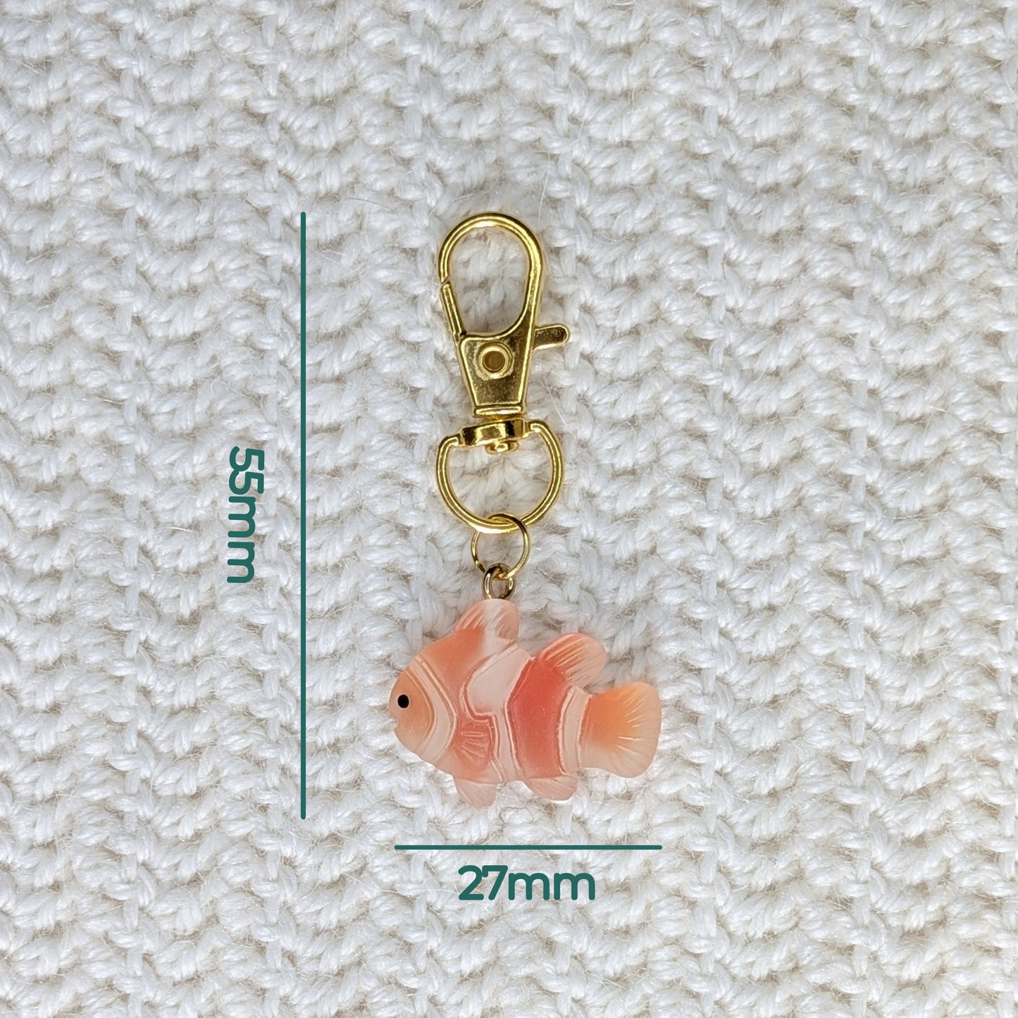 Marqueur de maille Poisson-clown – Crochet, Tricot & Porte-clés